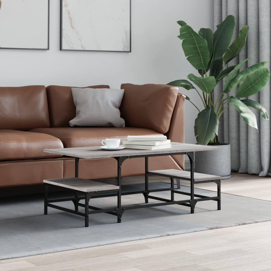 Coffee Table Grey Sonoma 100x50.5x40 cm Engineered Wood - The Home Maker