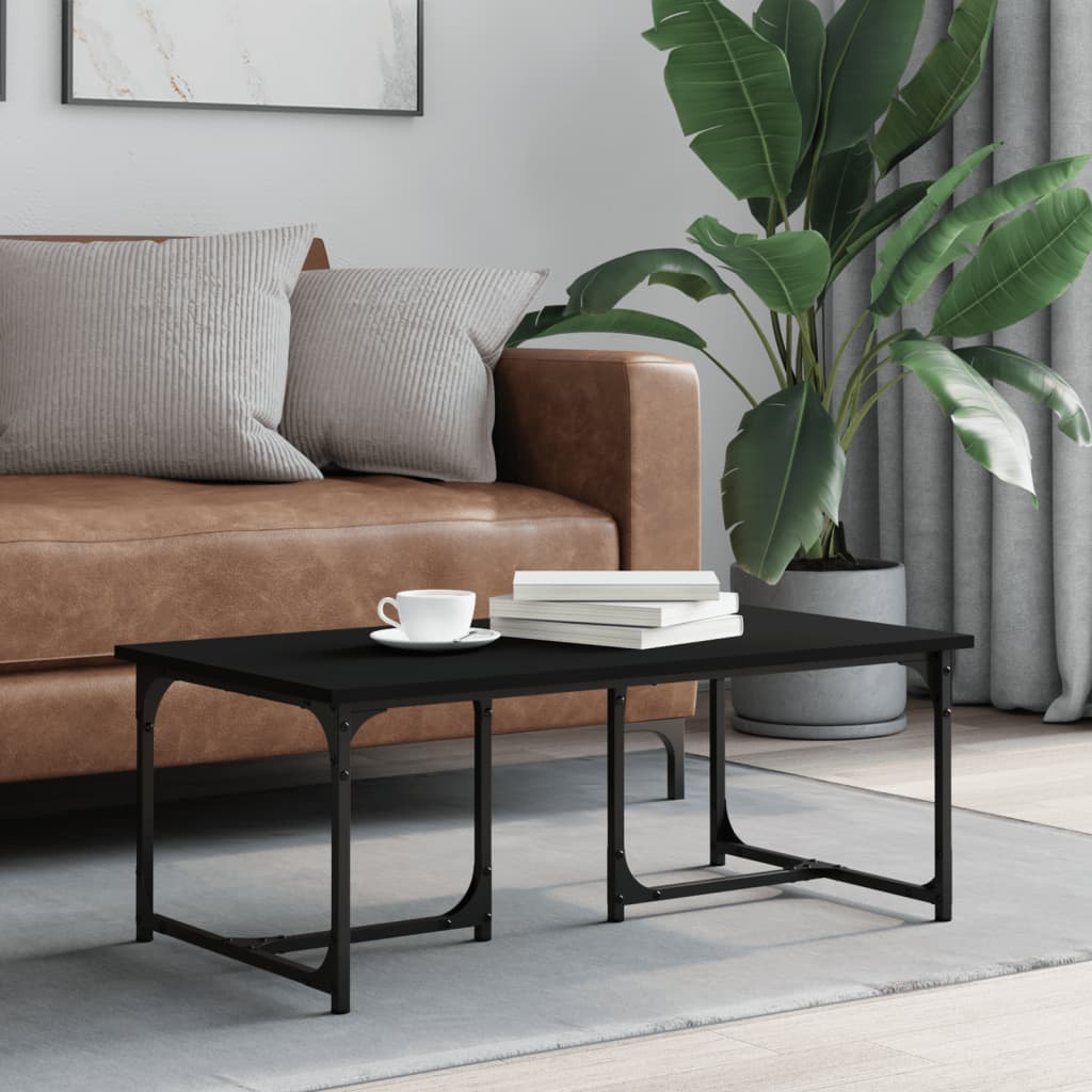 Coffee Table Black 90x50x35 cm Engineered Wood - All Things Good