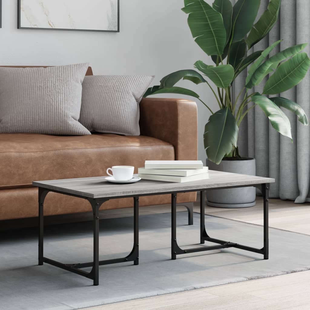 Coffee Table Grey Sonoma 90x50x35 cm Engineered Wood - All Things Good
