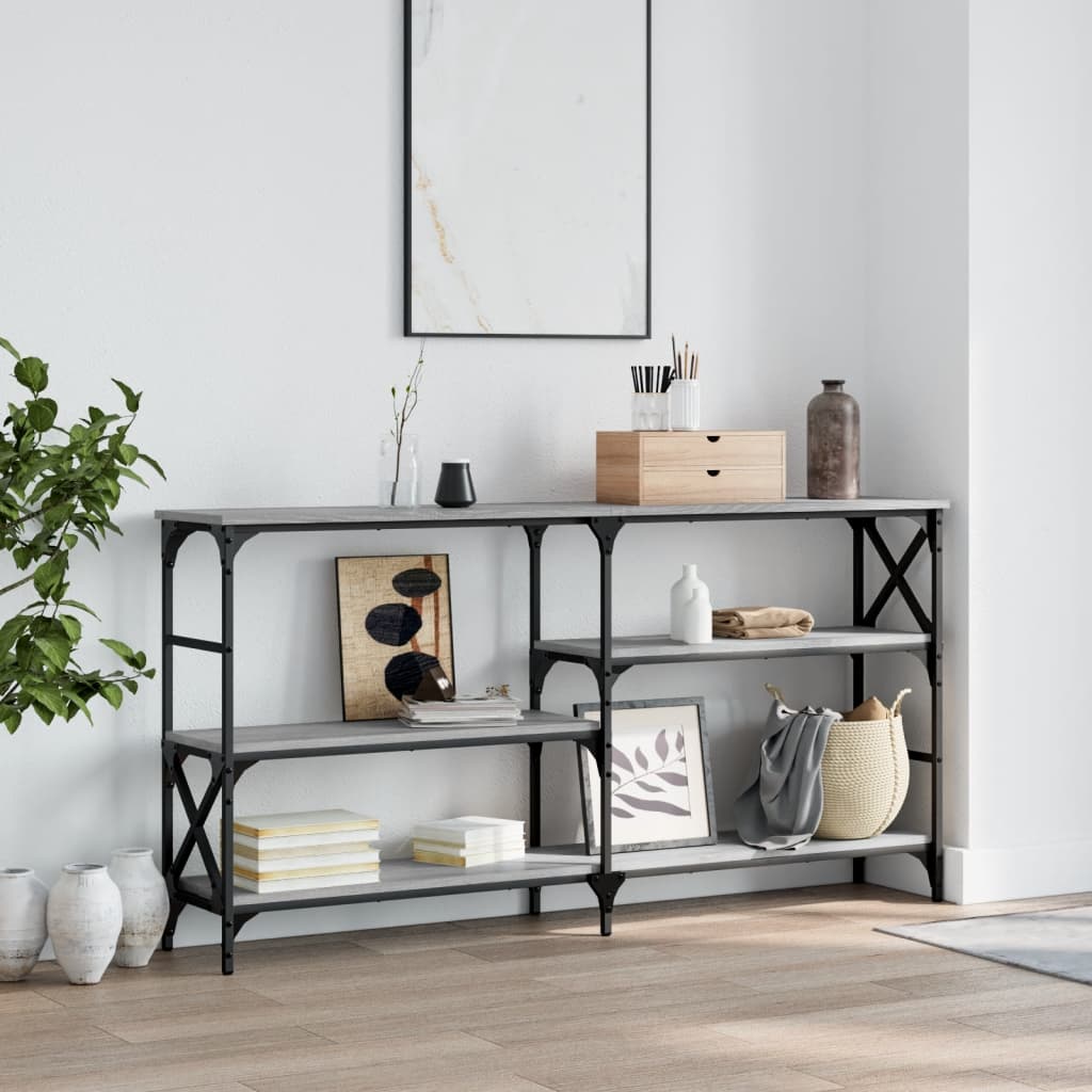 Console Table Grey Sonoma 150x29x76.5 cm Engineered Wood - Merkel Designers
