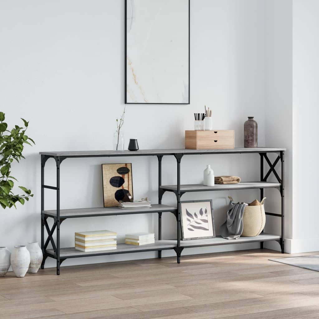 Console Table Grey Sonoma 180x29x76.5 cm Engineered Wood - All Things Good