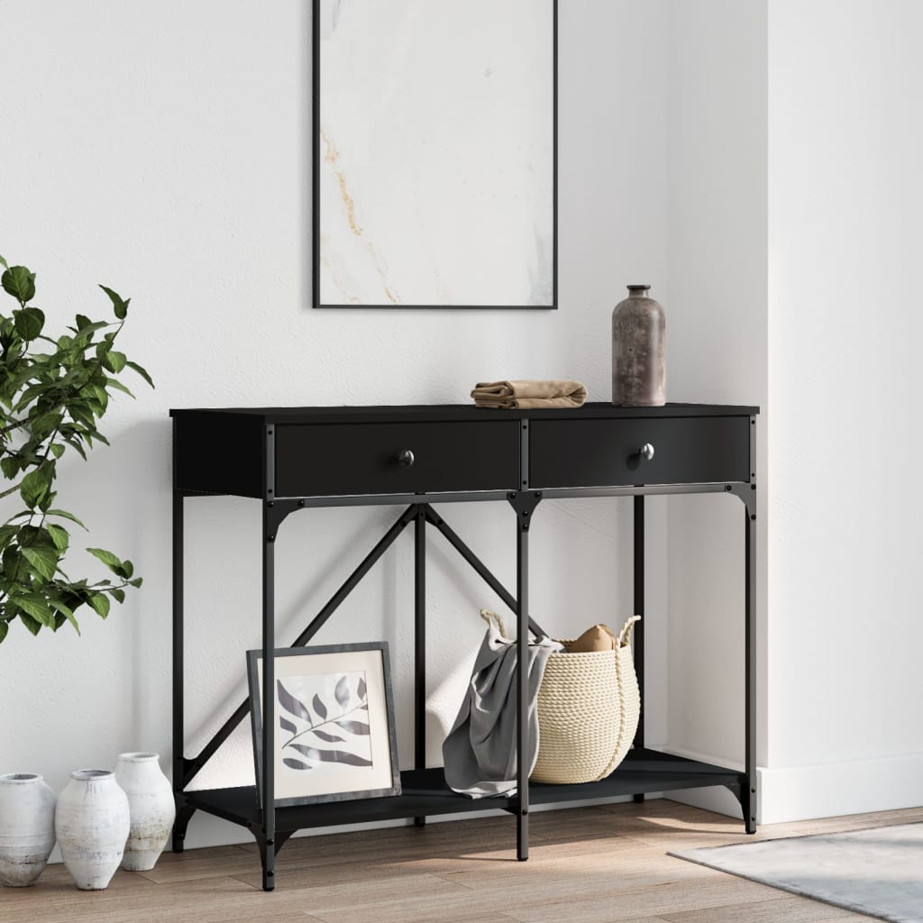 Console Table Black 100x39x78.5 cm Engineered Wood - Millennium Furniture