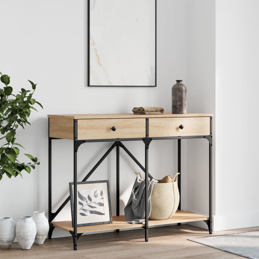Console Table Sonoma Oak 100x39x78.5 cm Engineered Wood - Merkel Designers