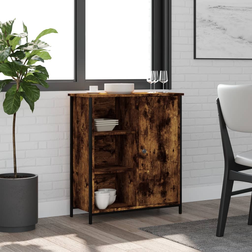 Sideboard Smoked Oak 70x30x80 cm Engineered Wood - Millennium Furniture