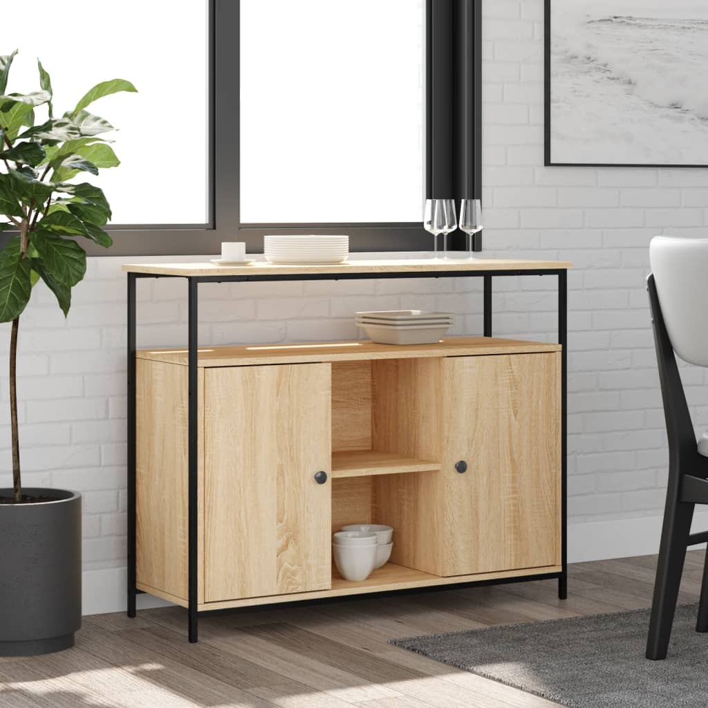 Sideboard Sonoma Oak 100x35x80 cm Engineered Wood - Sid & Sam