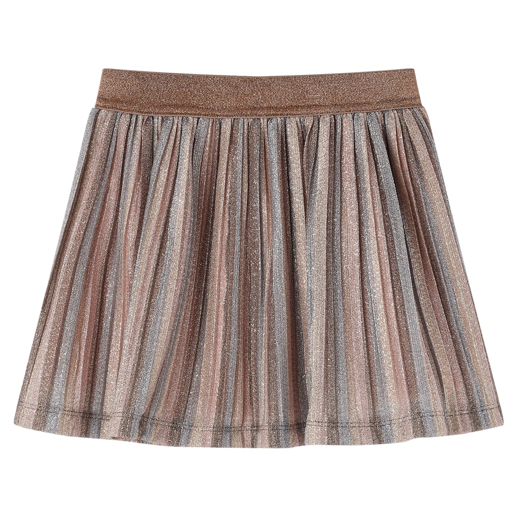 Kids' Pleated Skirt with Glitters Brown and Pink 116 - Millennium Furniture
