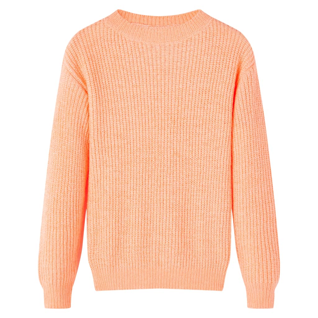 Kids' Sweater Knitted Bright Orange 140 - R and M Furniture