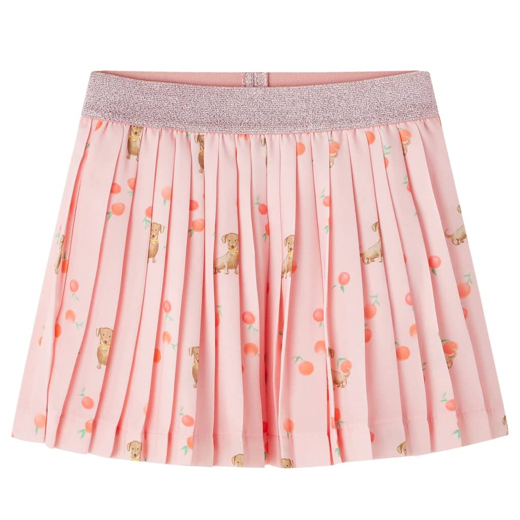 Kids' Pleated Skirt Light Orange 128 - Sid & Sam