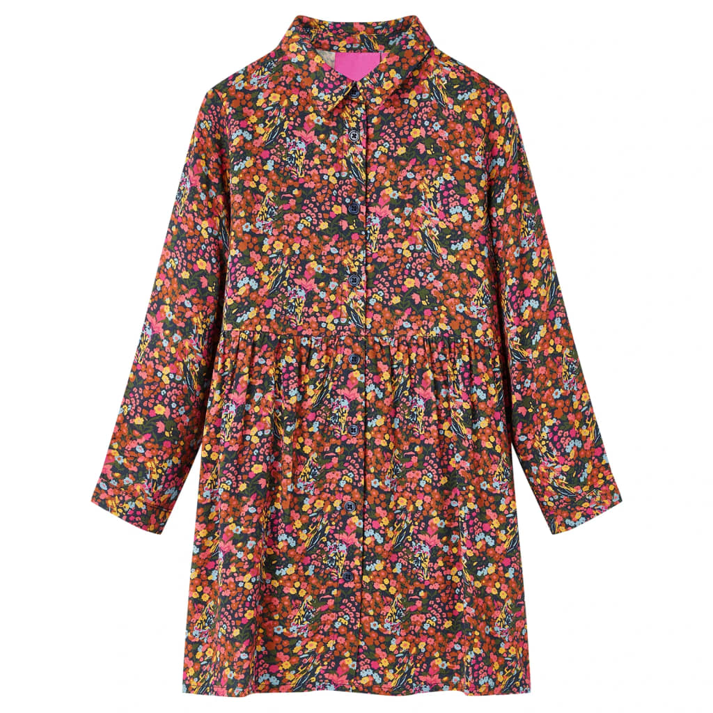 Kids' Dress with Long Sleeves Multicolour 128 - Sid & Sam