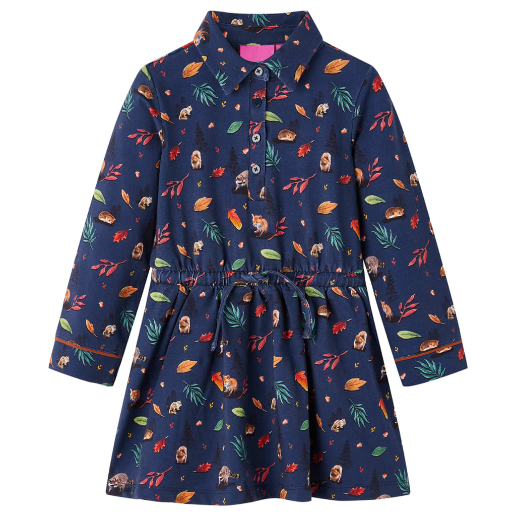 Kids' Dress with Long Sleeves Navy 104 - Sid & Sam