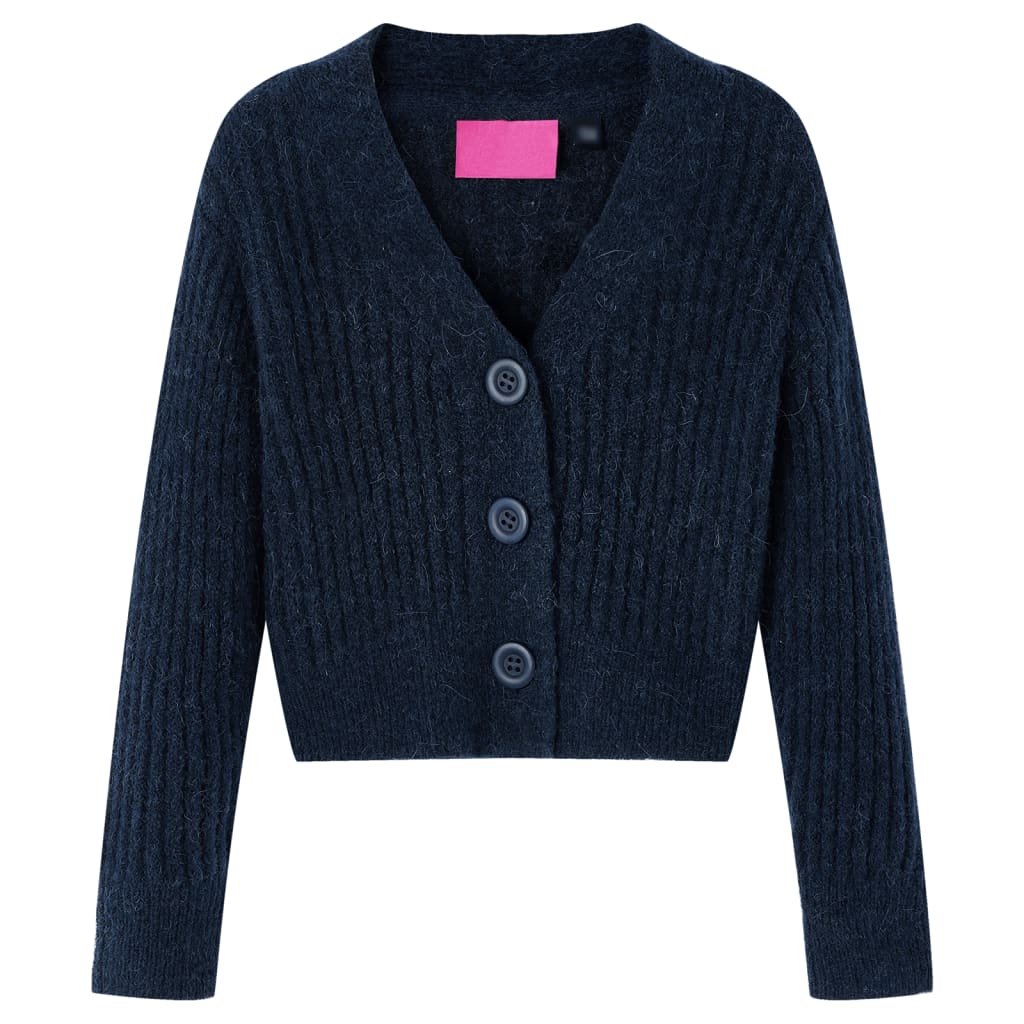 Kids' Cardigan Knitted Navy 104 - Merkel Designers