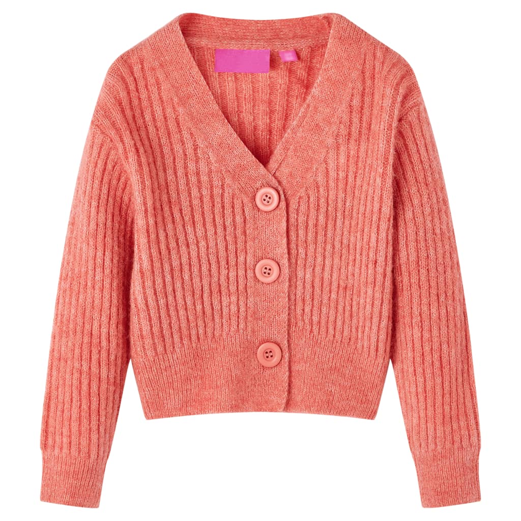 Kids' Cardigan Knitted Medium Pink 140 - Merkel Designers