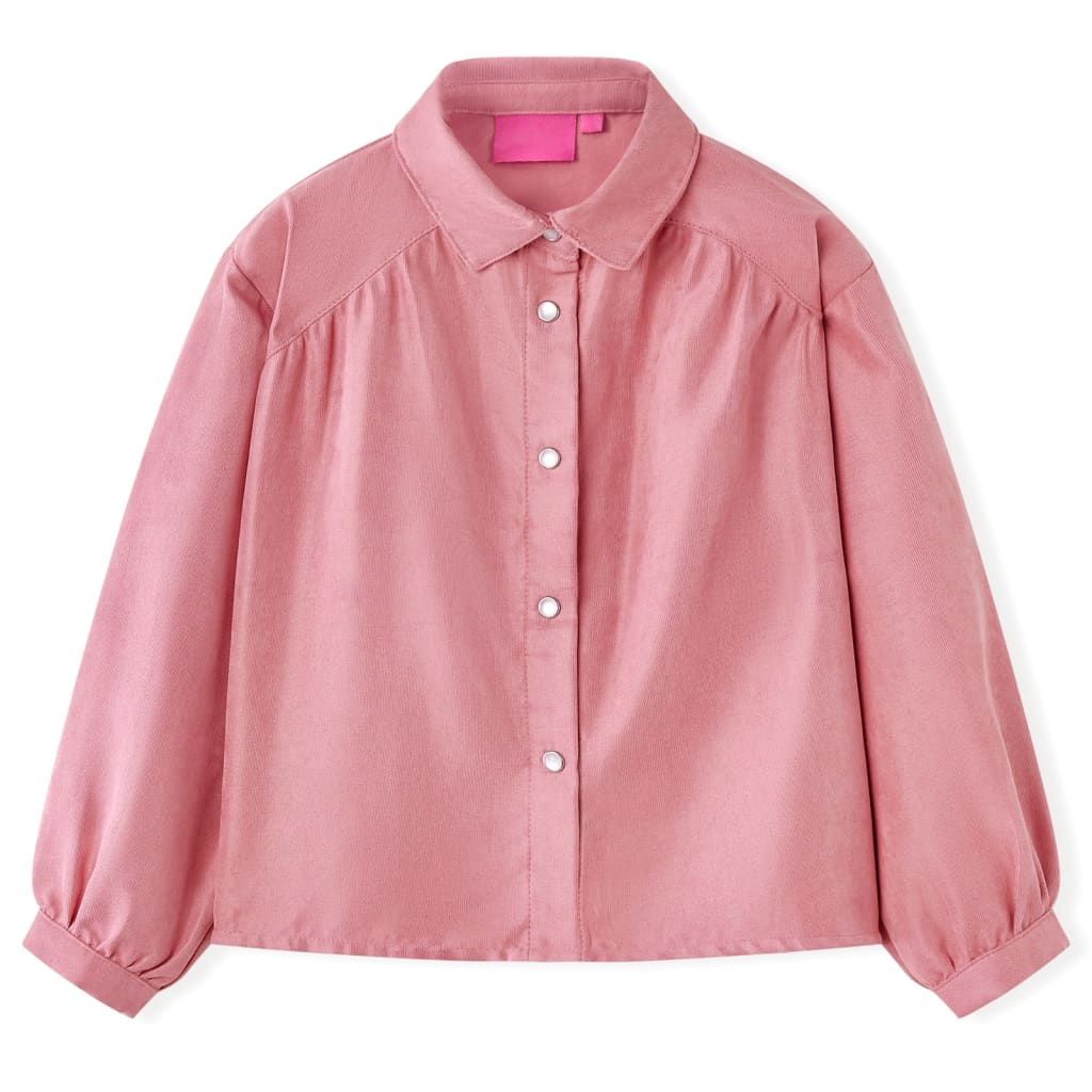Kids' Blouse with Lantern Sleeves Old Rose 92 - Merkel Designers