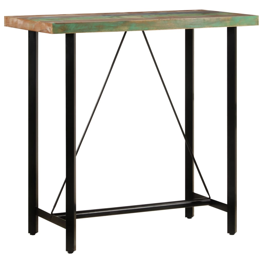Bar Table 110x55x107 cm Solid Wood Reclaimed and Iron - Tyrell & Tyrell