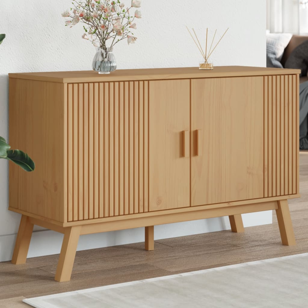 Sideboard OLDEN Brown 114x43x73.5 cm Solid Wood Pine - All Things Good