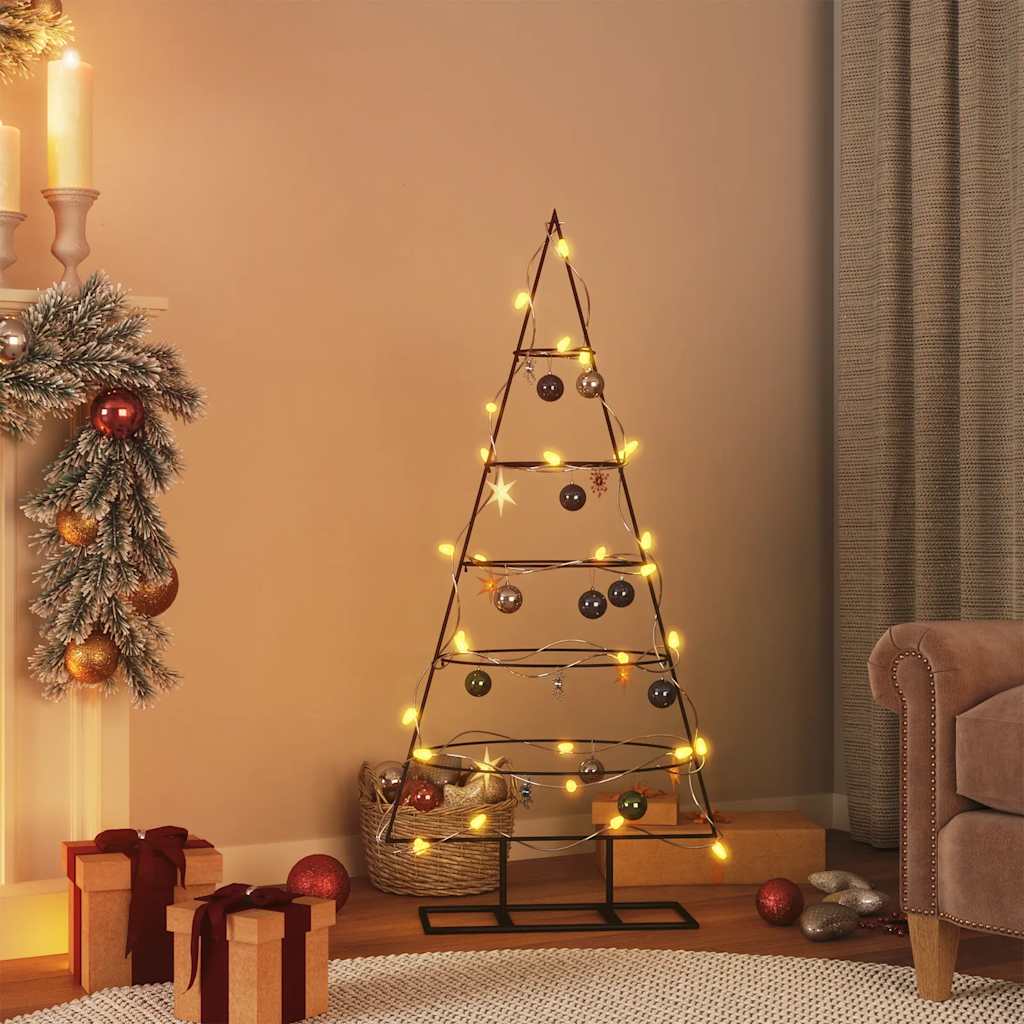 TINSELRA Metal Christmas Tree for Decoration Black 125 cm - Direct Imports