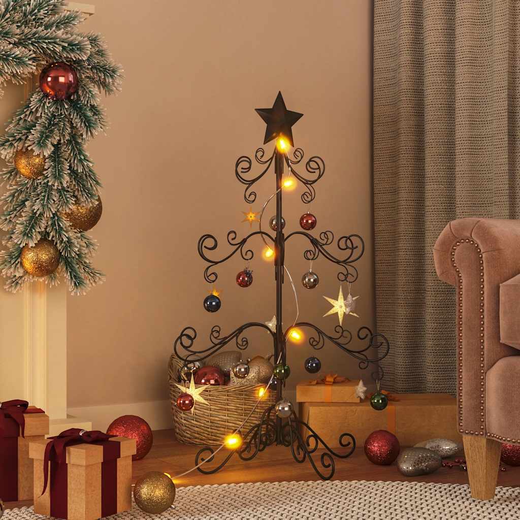 TIVREL Metal Christmas Tree for Decoration Black 90 cm - The Home Maker