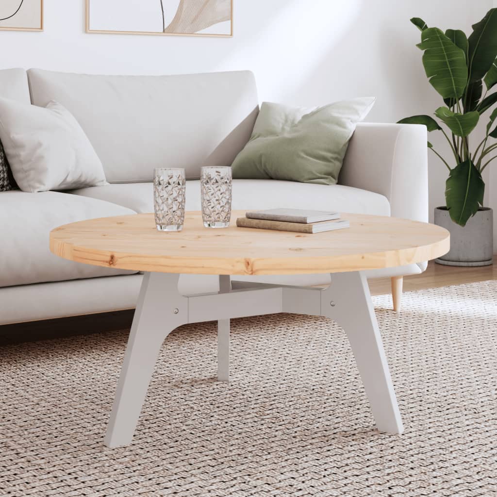 Table Top Round Ã ̃90x3 cm Solid Wood Pine - Merlin Deals
