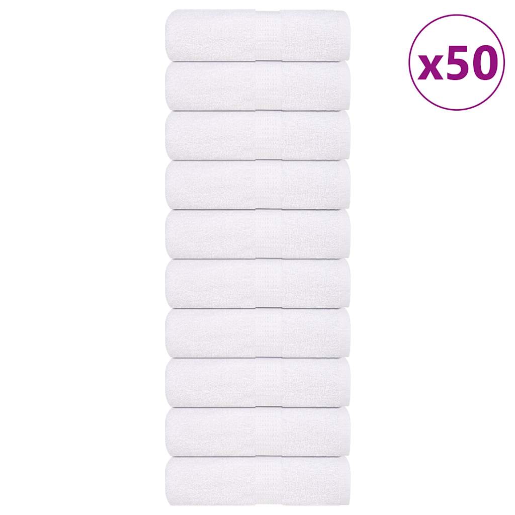 Soap Towels 50 pcs White 30x30 cm 360 gsm 100% Cotton - Charlotte Dunes