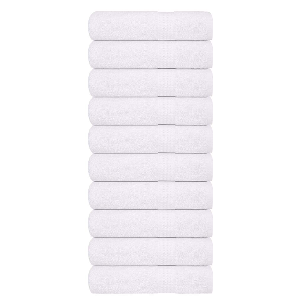 Hand Towels 10 pcs White 50x100 cm 360 gsm 100% Cotton - Merkel Designers