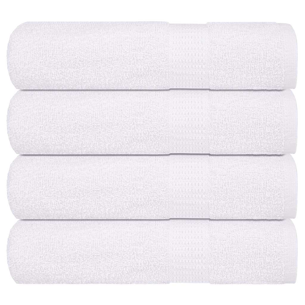 Bath Towels 4 pcs White 100x150 cm 360 gsm 100% Cotton - Style and Chic