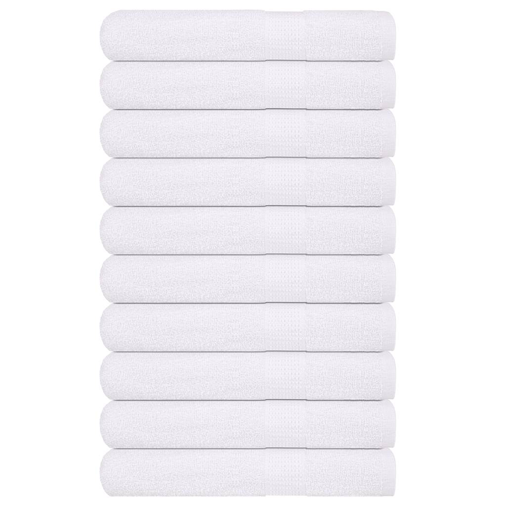 Sauna Towels 10 pcs White 80x200 cm 360 gsm 100% Cotton - Casper Homes