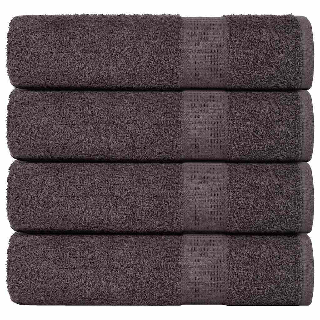 Bath Towels 4 pcs Anthracite 100x150 cm 360 gsm 100% Cotton - Brittle & Co