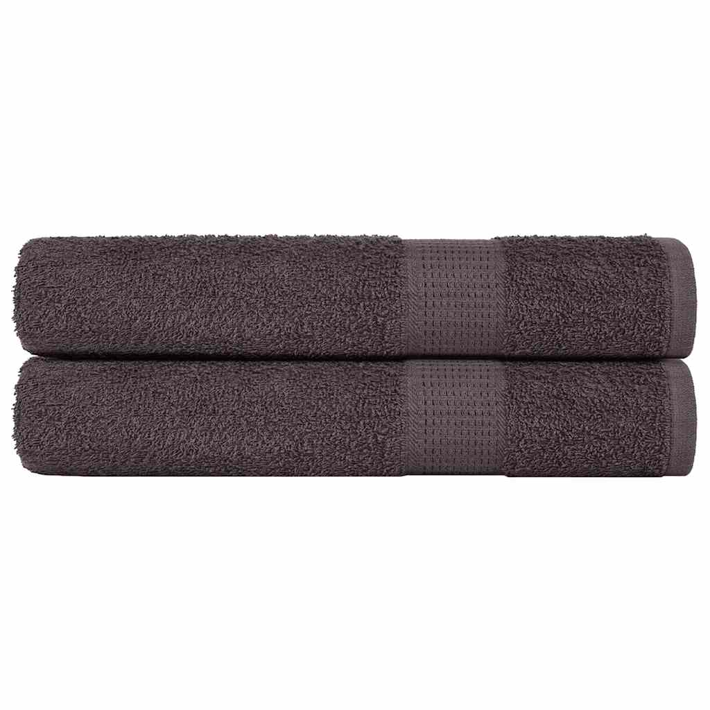 Towels 2 pcs Anthracite 100x200 cm 360 gsm 100% Cotton - Merlin Deals