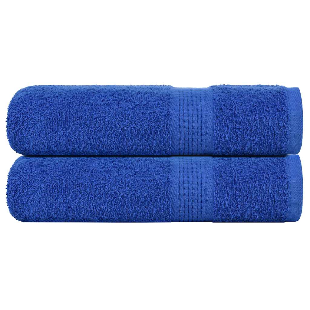 Bath Towels 2 pcs Blue 100x150 cm 360 gsm 100% Cotton - Sid & Sam