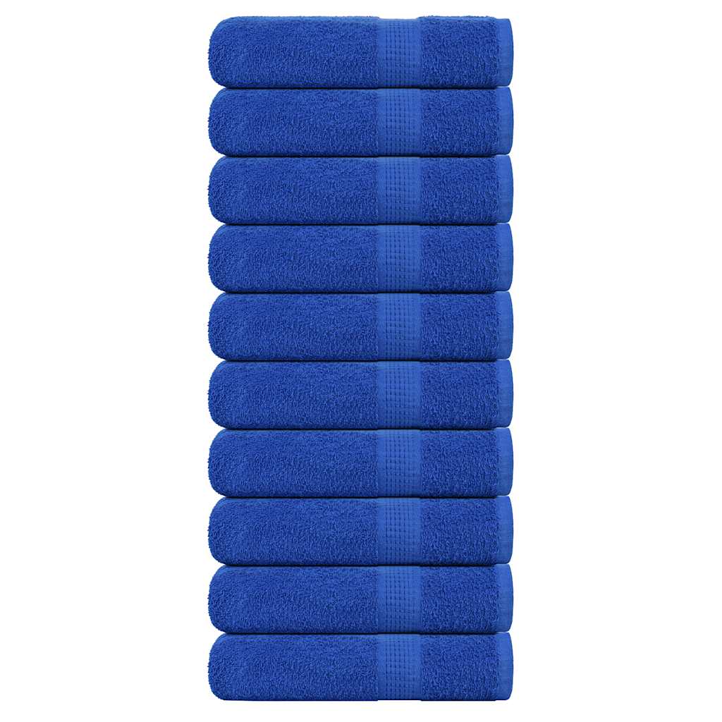 Bath Towels 10 pcs Blue 100x150 cm 360 gsm 100% Cotton - Millennium Furniture