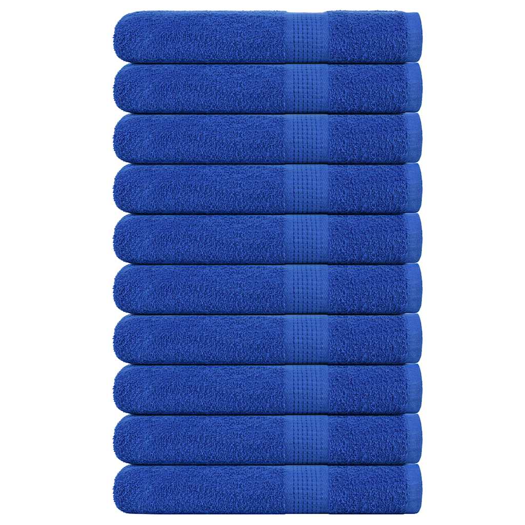 Towels 10 pcs Blue 100x200 cm 360 gsm 100% Cotton - Design Hut