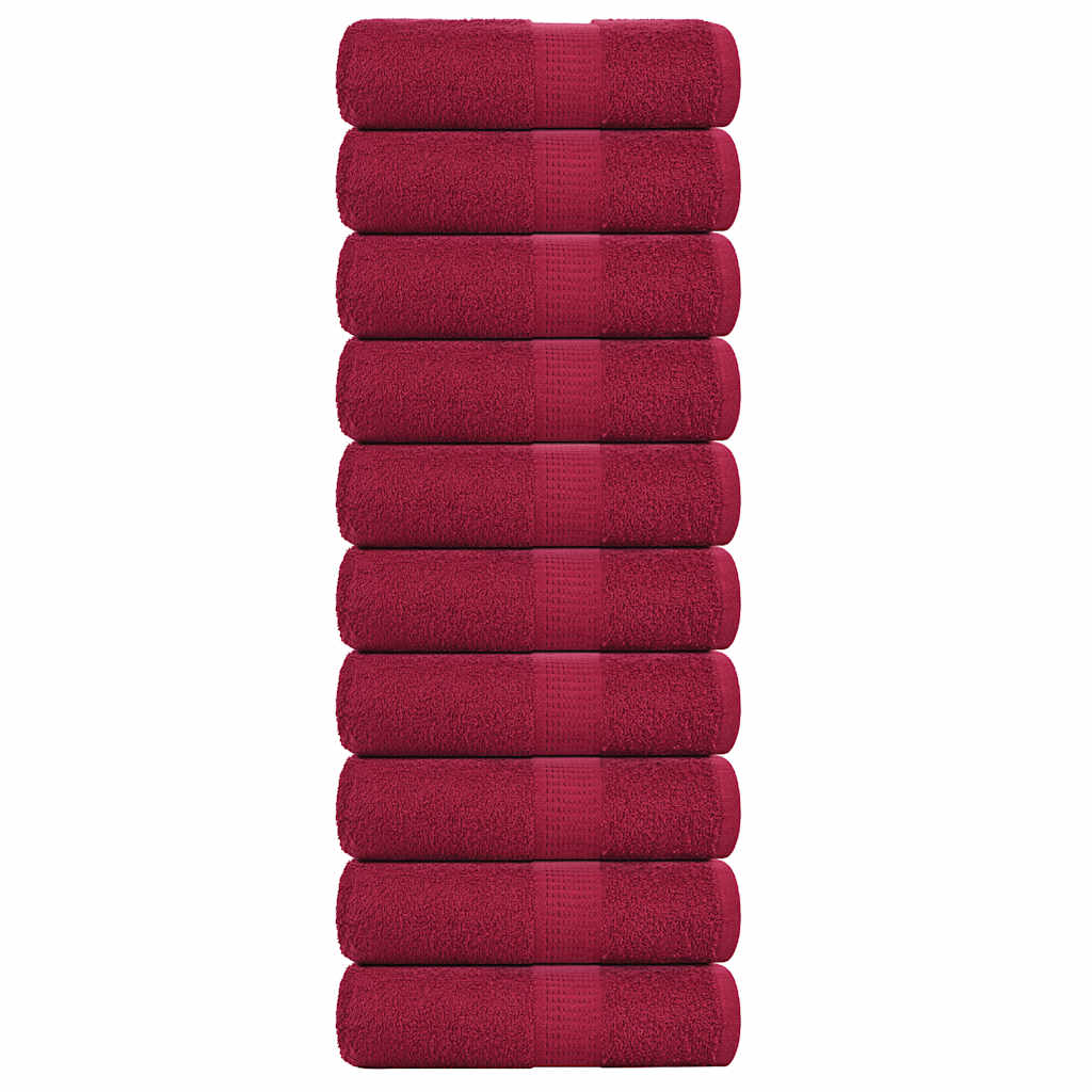 Soap Towels 10 pcs Bordeaux 30x30 cm 360 gsm 100% Cotton - Tyrell & Tyrell