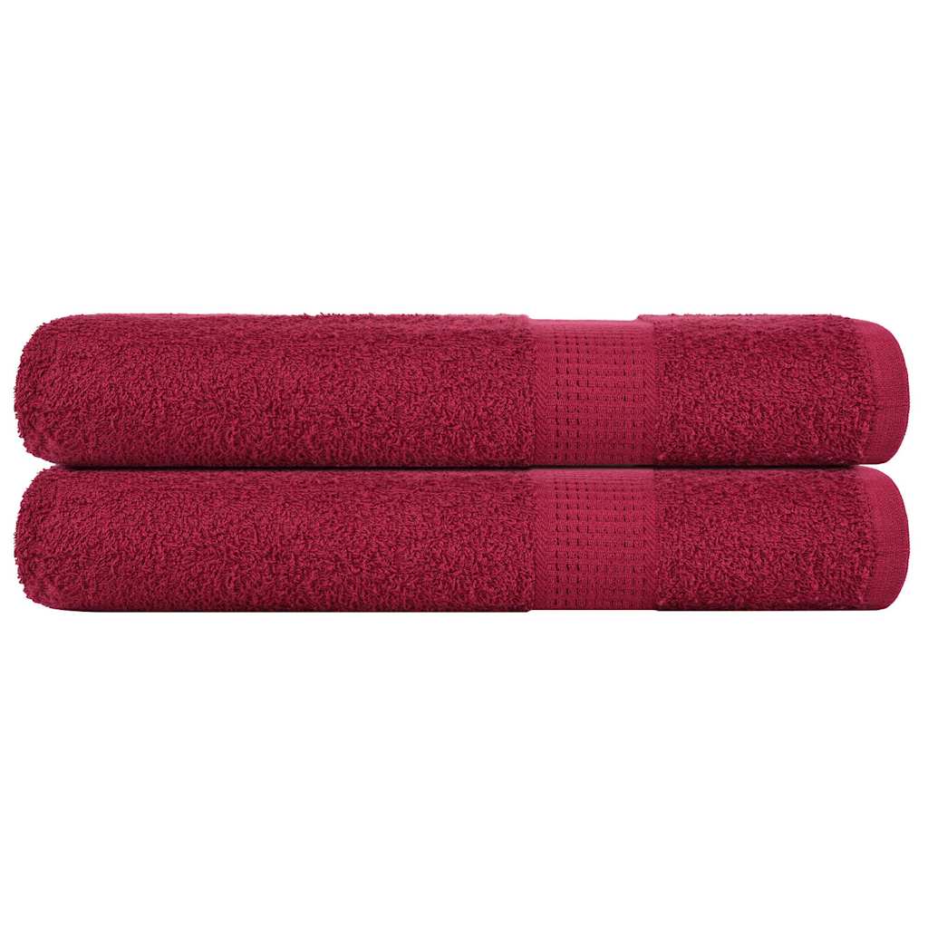 Sauna Towels 2 pcs Bordeaux 80x200 cm 360 gsm 100% Cotton - Direct Imports