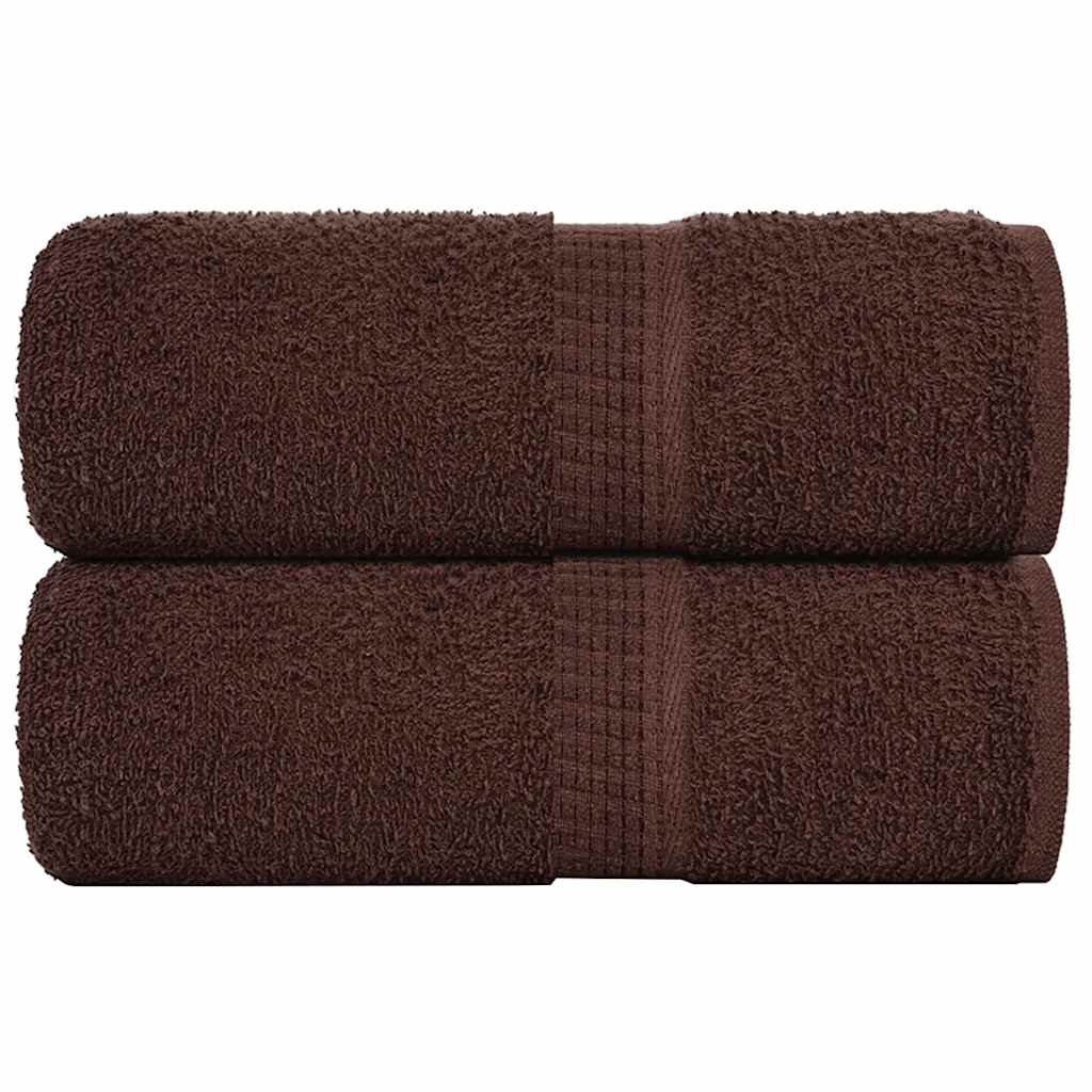 Guest Towels 2 pcs Brown 30x50 cm 360 gsm 100% Cotton - All Things Good
