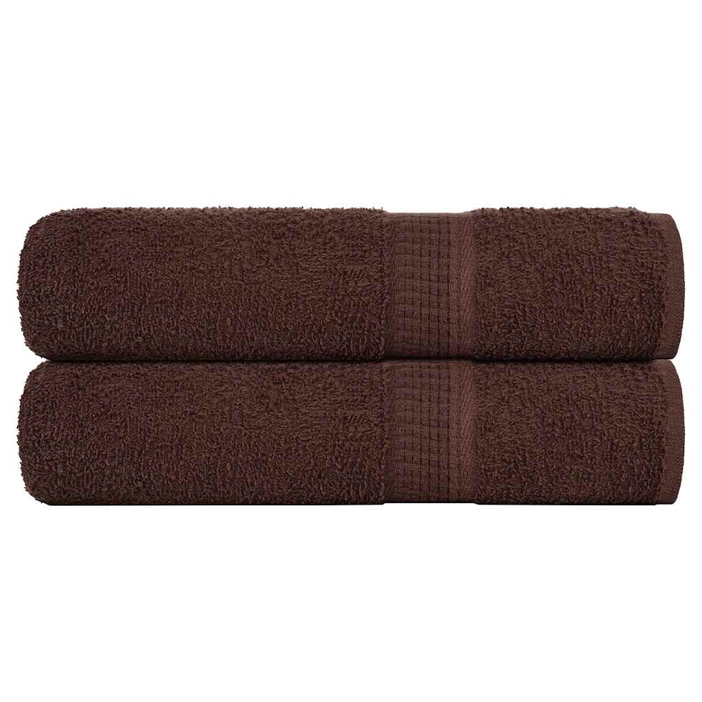 Shower Towels 2 pcs Brown 70x140 cm 360 gsm 100% Cotton - Merkel Designers