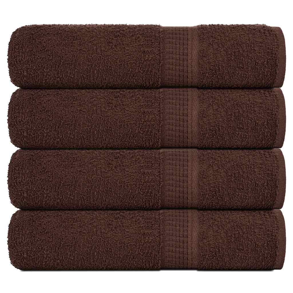 Bath Towels 4 pcs Brown 100x150 cm 360 gsm 100% Cotton - Casper Homes