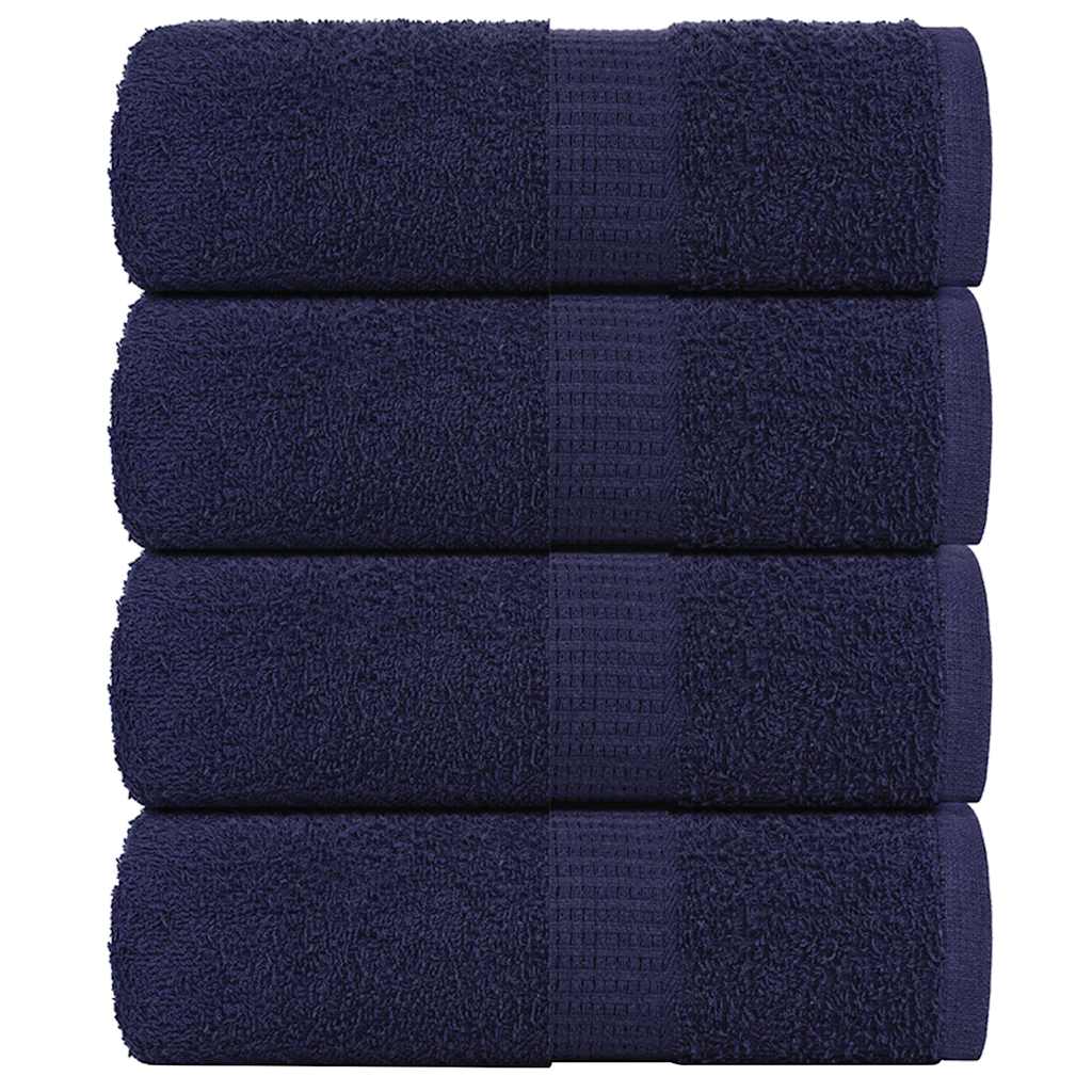 Soap Towels 4 pcs Navy Blue 30x30 cm 360 gsm 100% Cotton - Merkel Designers