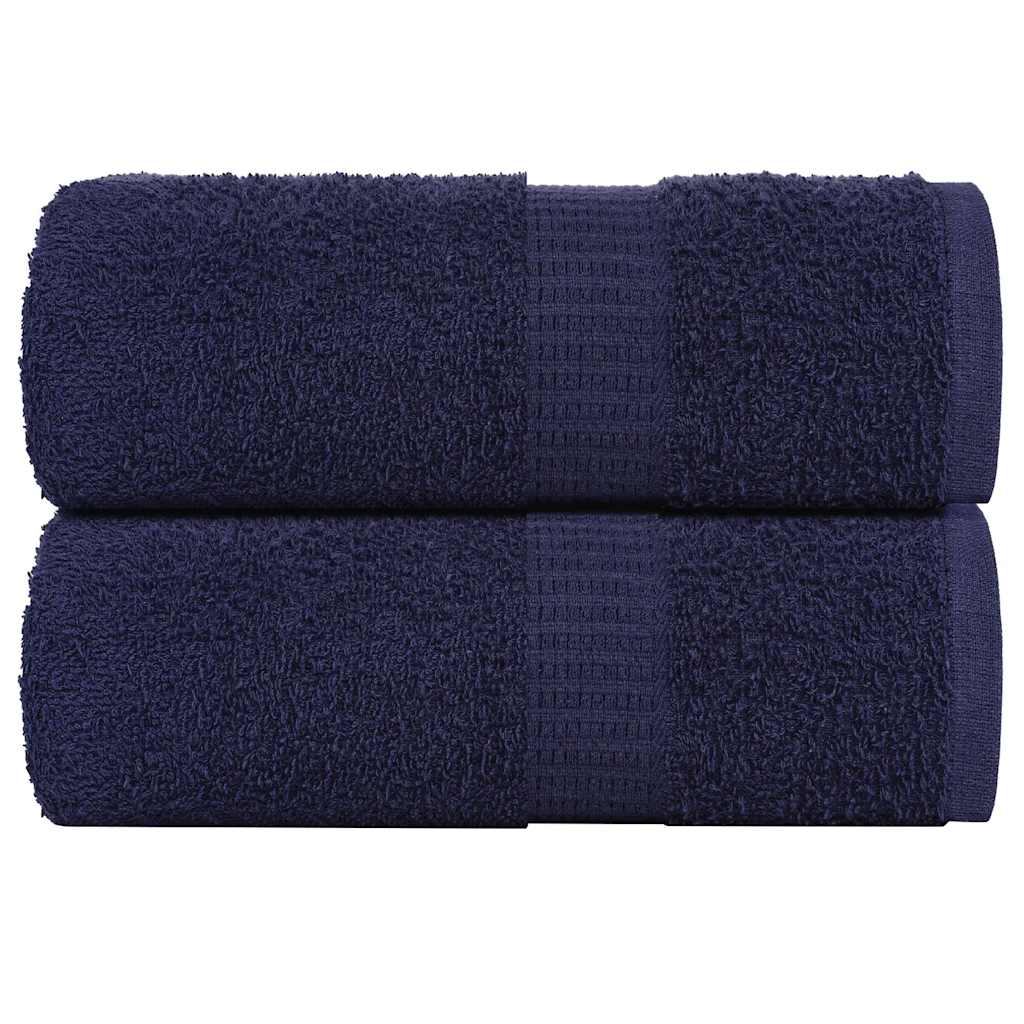 Guest Towels 2 pcs Navy Blue 30x50 cm 360 gsm 100% Cotton - Decor Base