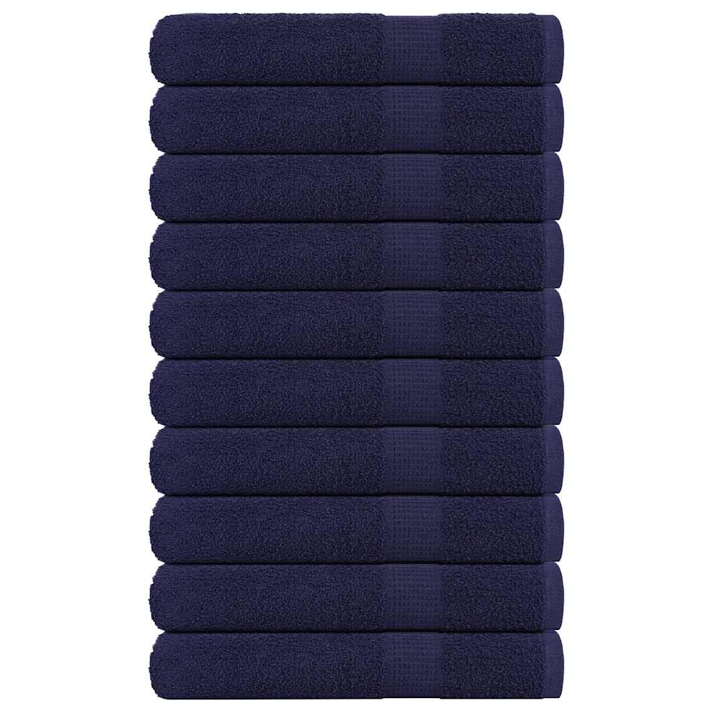 Towels 10 pcs Navy Blue 100x200 cm 360 gsm 100% Cotton - Direct Imports