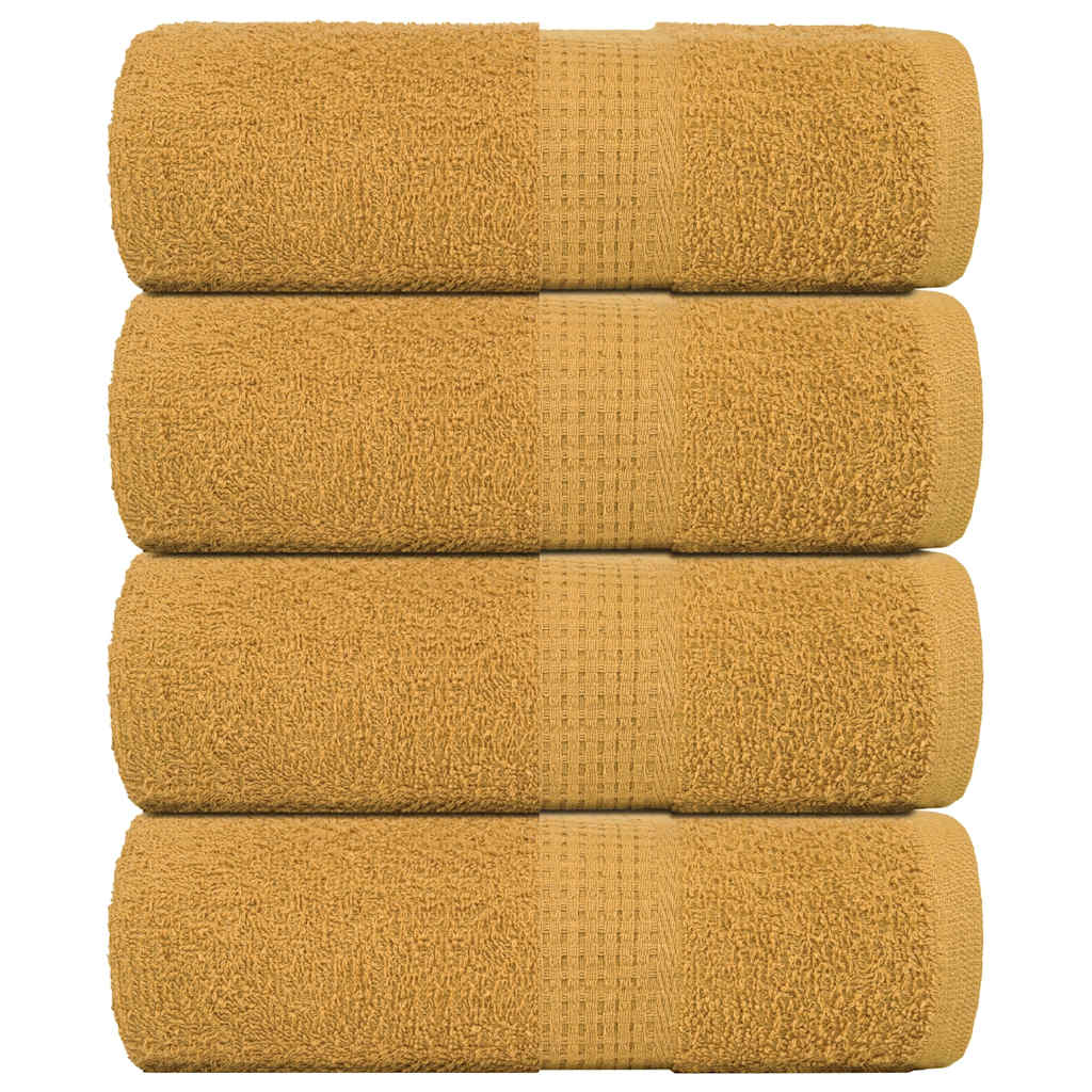 Soap Towels 4 pcs Gold 30x30 cm 360 gsm 100% Cotton - Tyrell & Tyrell