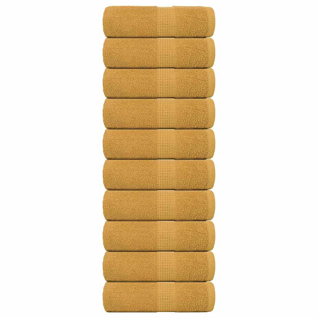 Soap Towels 10 pcs Gold 30x30 cm 360 gsm 100% Cotton - Tyrell & Tyrell