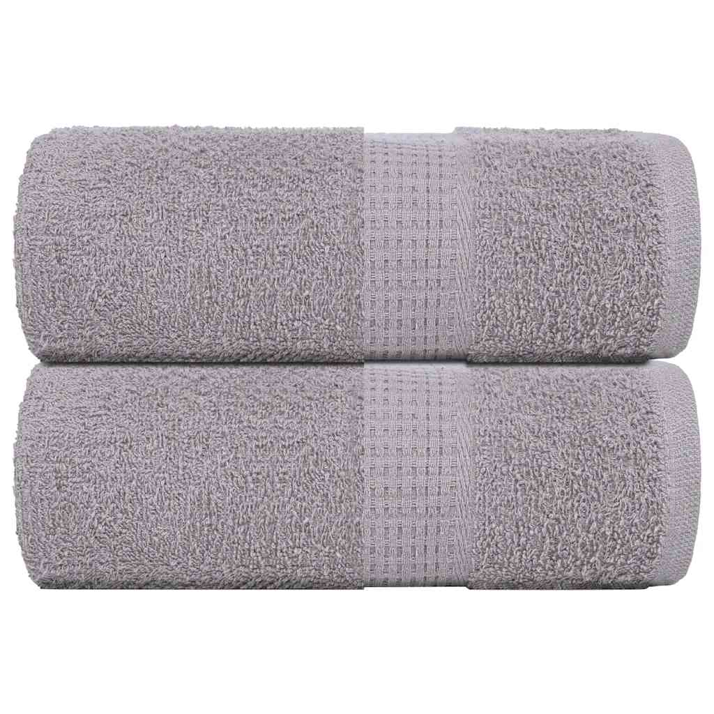 Soap Towels 2 pcs Grey 30x30 cm 360 gsm 100% Cotton - Millennium Furniture