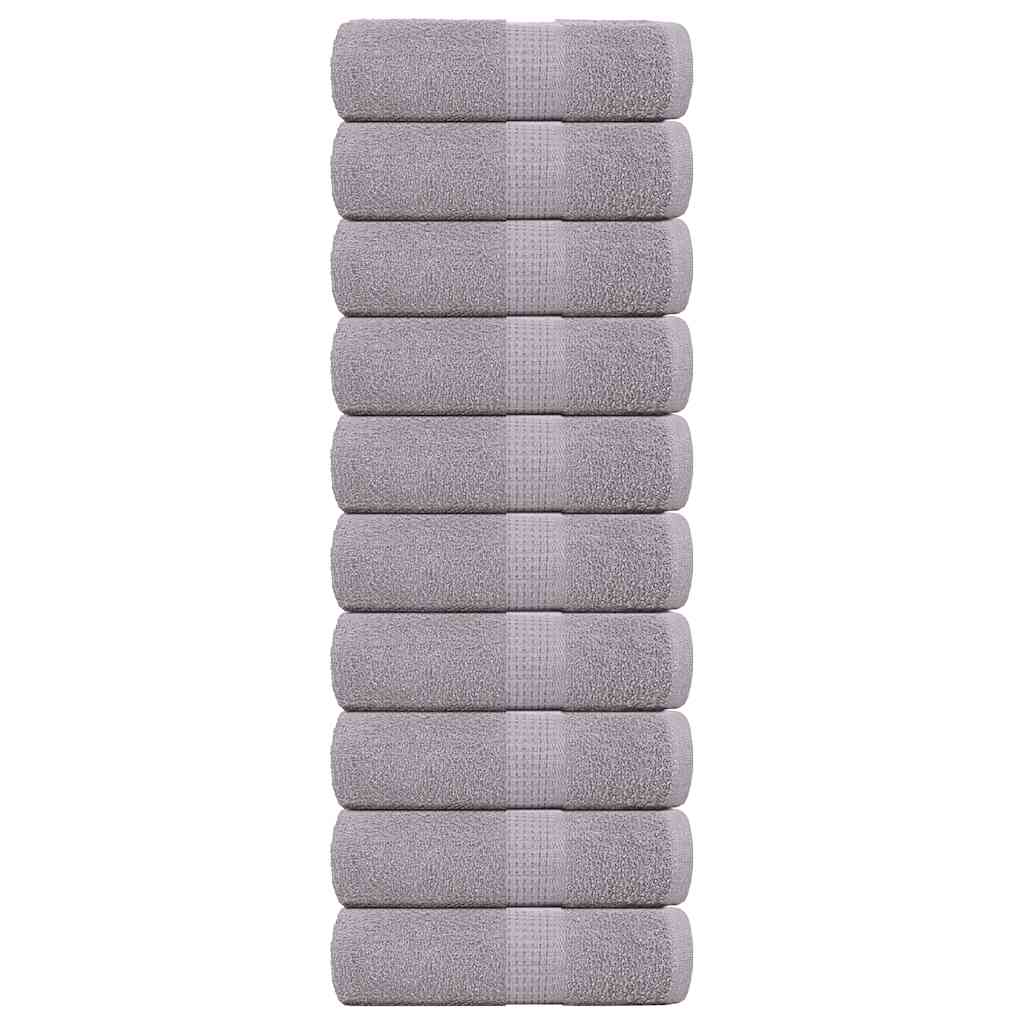 Soap Towels 10 pcs Grey 30x30 cm 360 gsm 100% Cotton - Sid & Sam