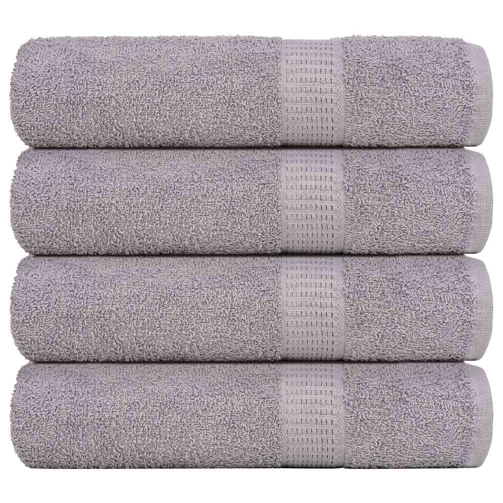 Shower Towels 4 pcs Grey 70x140 cm 360 gsm 100% Cotton - Millennium Furniture