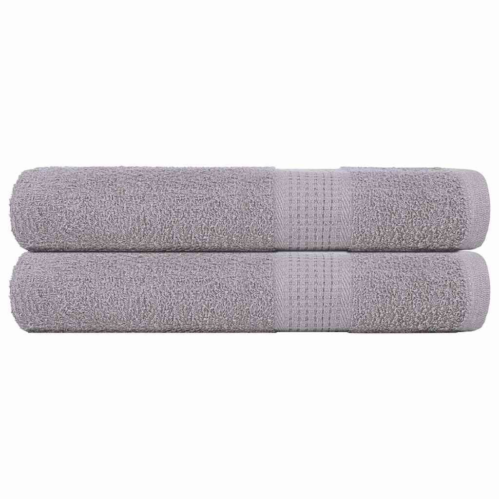 Sauna Towels 2 pcs Grey 80x200 cm 360 gsm 100% Cotton - Design Hut