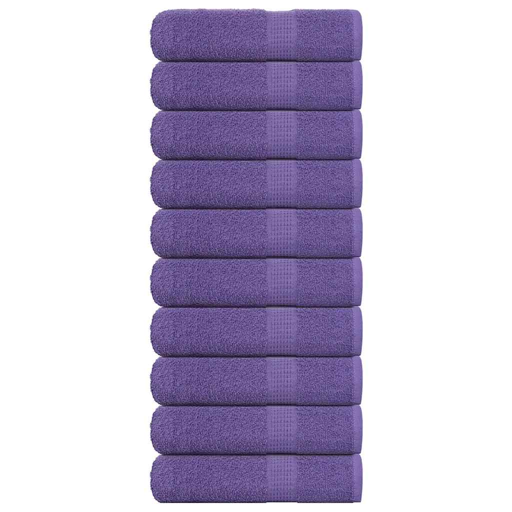 Shower Towels 10 pcs Purple 70x140 cm 360 gsm 100% Cotton - The Home Maker