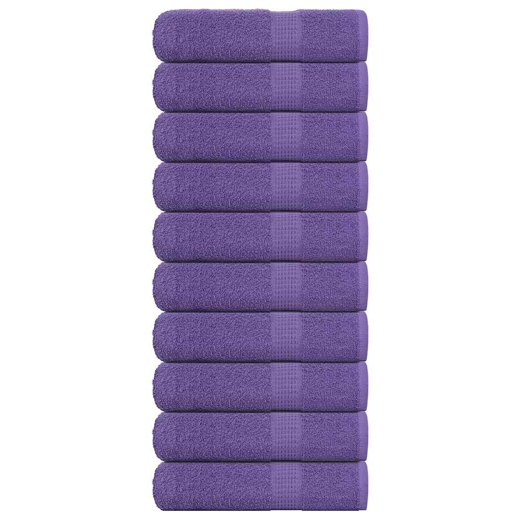 Bath Towels 10 pcs Purple 100x150 cm 360 gsm 100% Cotton - Sid & Sam