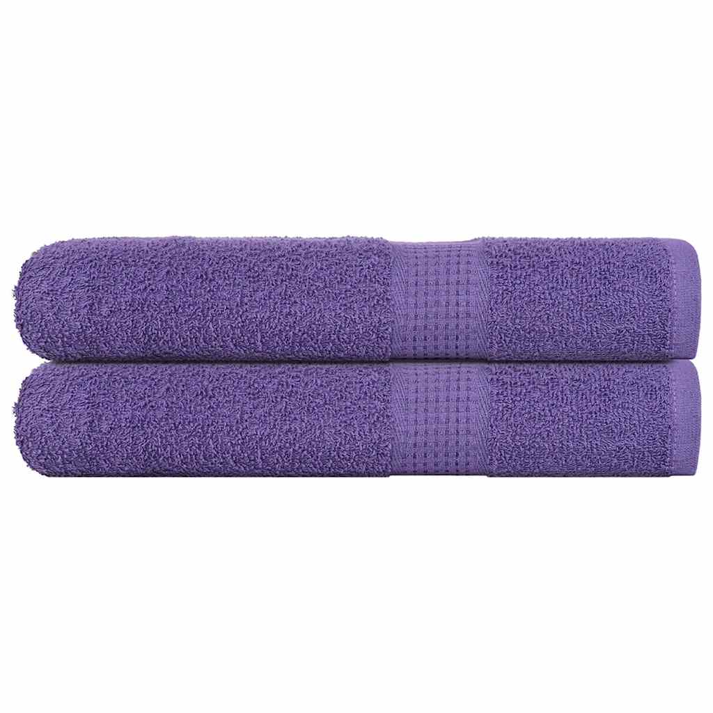 Towels 2 pcs Purple 100x200 cm 360 gsm 100% Cotton - Direct Imports