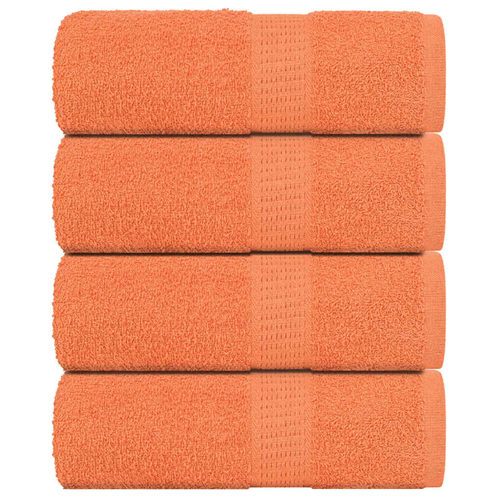Soap Towels 4 pcs Orange 30x30 cm 360 gsm 100% Cotton - All Things Good
