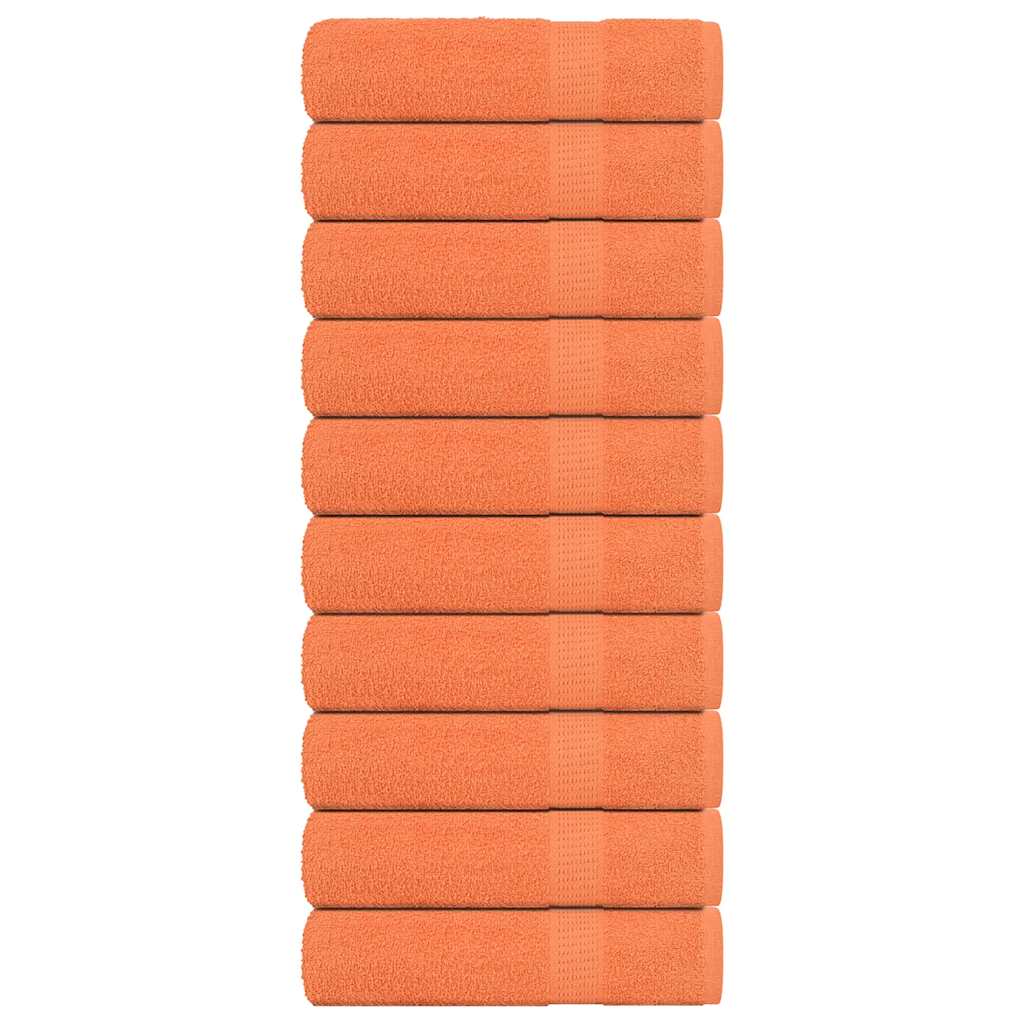 Bath Towels 10 pcs Orange 100x150 cm 360 gsm 100% Cotton - Decor Base
